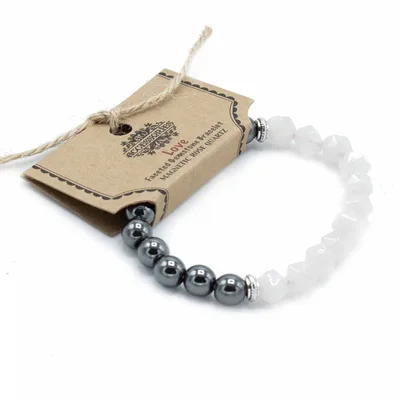 Faceted Gemstone Bracelet - Magnetc Rosa Quatz