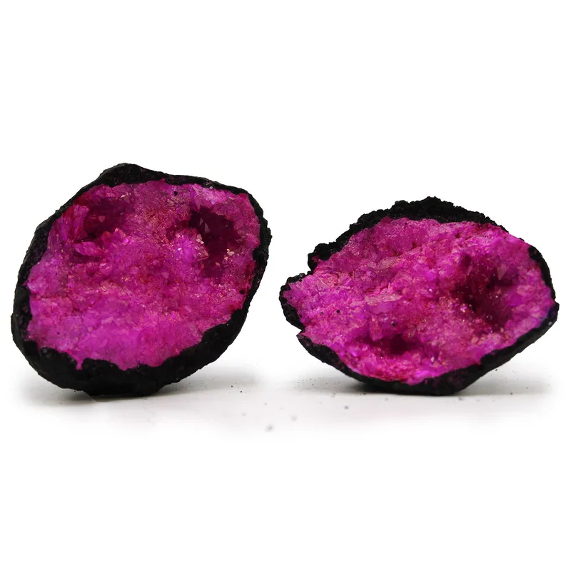 Coloured Calsite Geodes Nero Rock Dark Red — foto 2