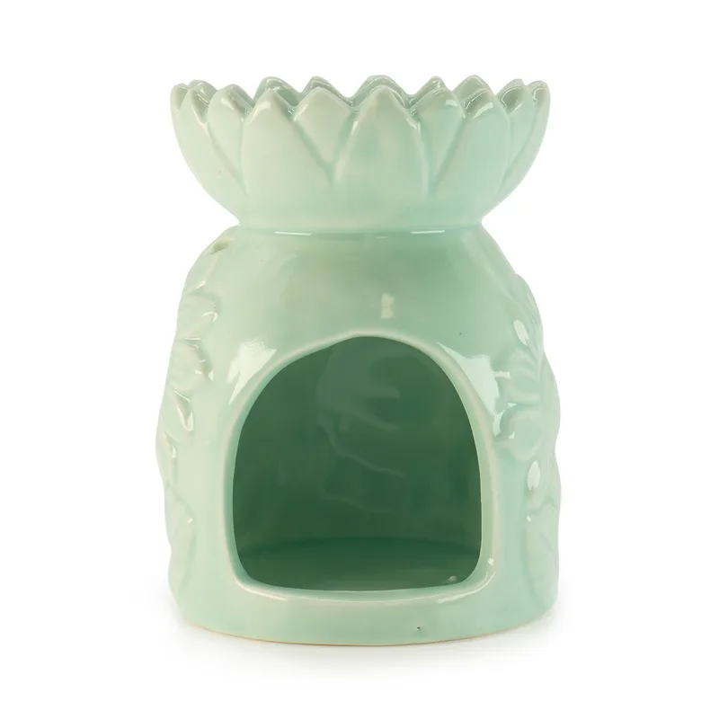 Ceramic Sunflower Olio Bruciatore - Pastel Verde