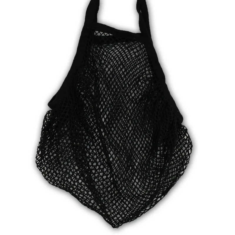 Borsa in rete di cotone puro - Nera — foto 1