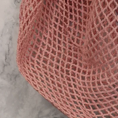 Borsa in rete di cotone puro - rosa — foto 4