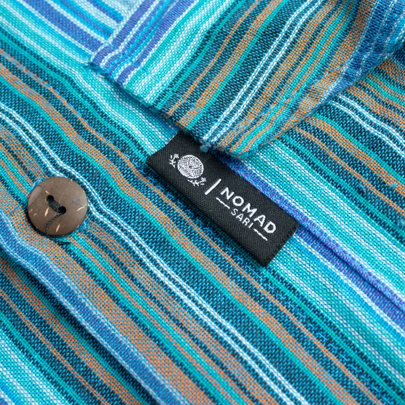 Nomad Sari Grandad Shirt Turquoise Medium — foto 1