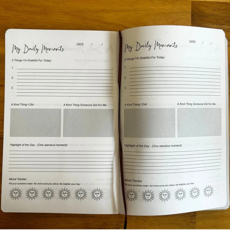 Diario Nero Gratitudine con Rivestimento Argentato – 120 pagine – Sono Grato per Ciò — foto 1