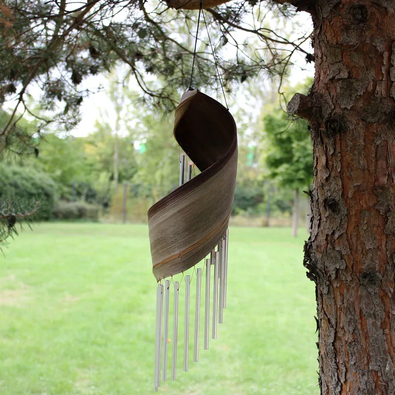 Coconut Leaf Wind Chimes Naturale — foto 2