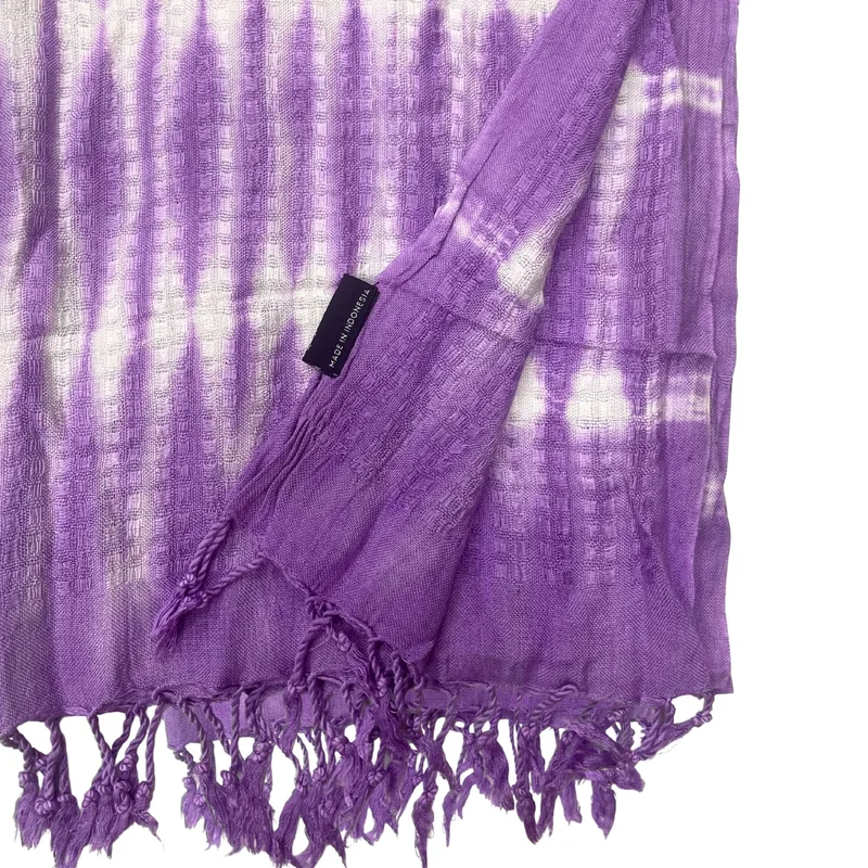 Boho Java Art Stole/Scarf Lavanda Stripes & Motiff 62x200cm — foto 3