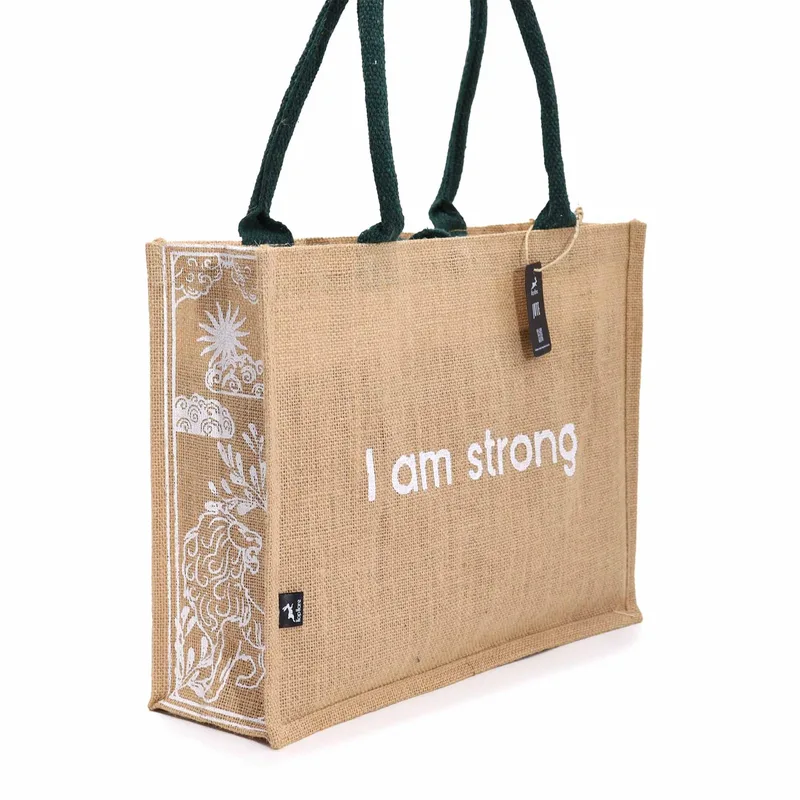 Hop Hare Jute Big Bag - I am Strong — foto 3