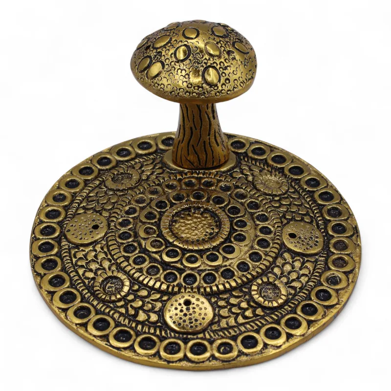 Mushroom Plate - Brass Effect - Incenso Porta — foto 3
