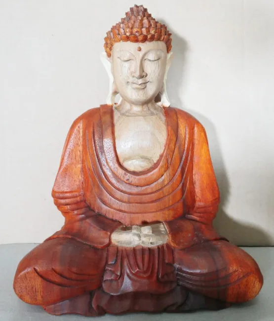 Hand Carved Buddha Statue 30cm Hand Down — foto 2