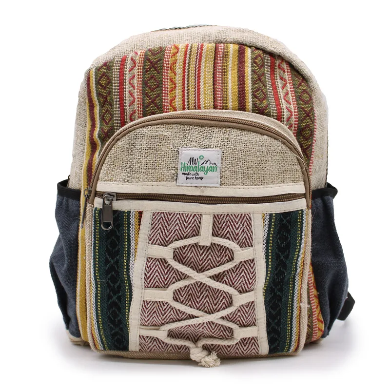 Zaino in Cotone Organico – Stile Corda e Tasche — foto 2