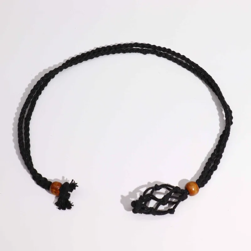 Crystal Gemstone Necklace Cord 45cm/18inch - Nero — foto 4