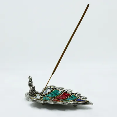 Buddha Leaf Tibetan Incenso Porta — foto 1