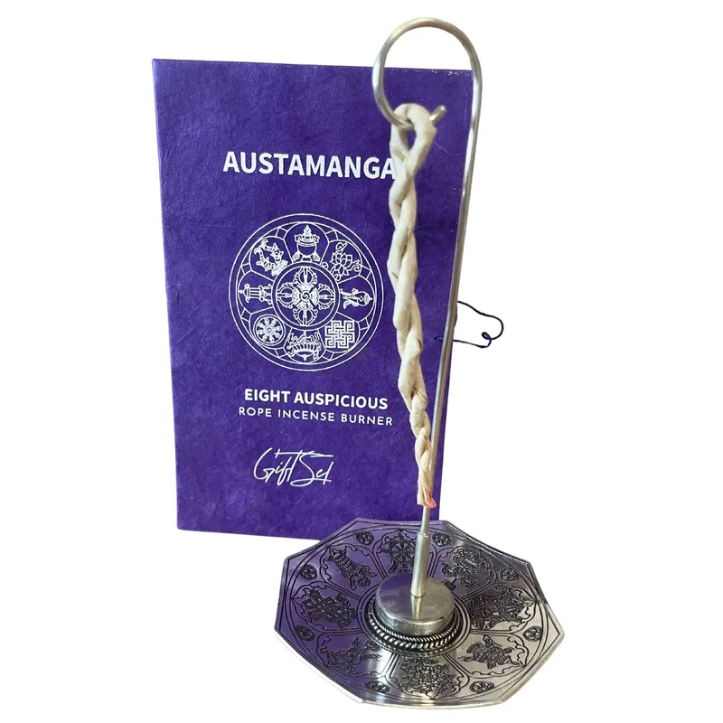 Rope Incenso and Argento Plated Porta Set Astamangal