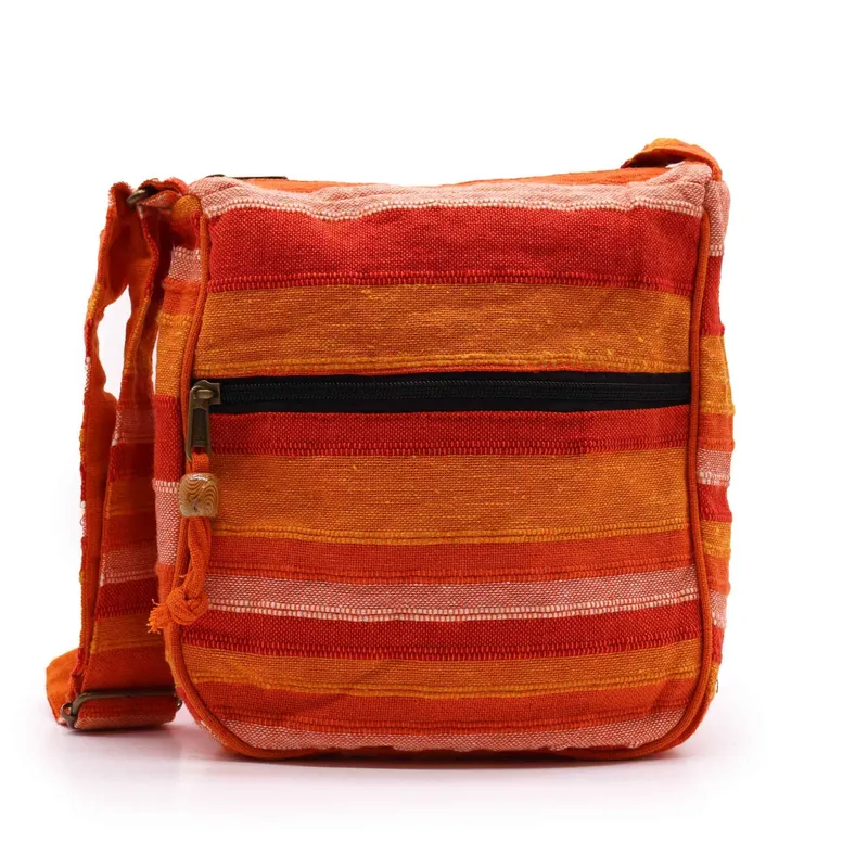 Lrg Nepal Sling Bag (Adjustable Strap) - Sunrise Arancia