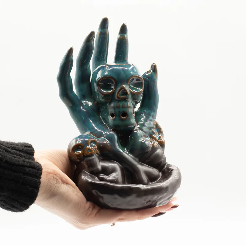 Backflow Incenso Bruciatore Skull in Hand — foto 2
