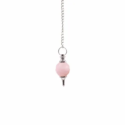 Faceted Gemstone Pendulum Rosa Quartz — foto 2