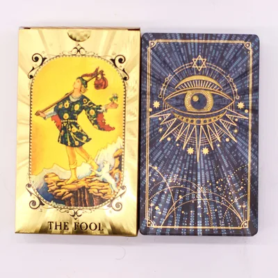 Blu & Oro Foil Tarot Card Set All Seeing Eye with booklet — foto 5