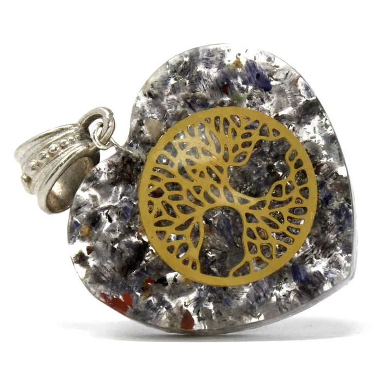 Orgonite Power Pendant Heart Albero of Life