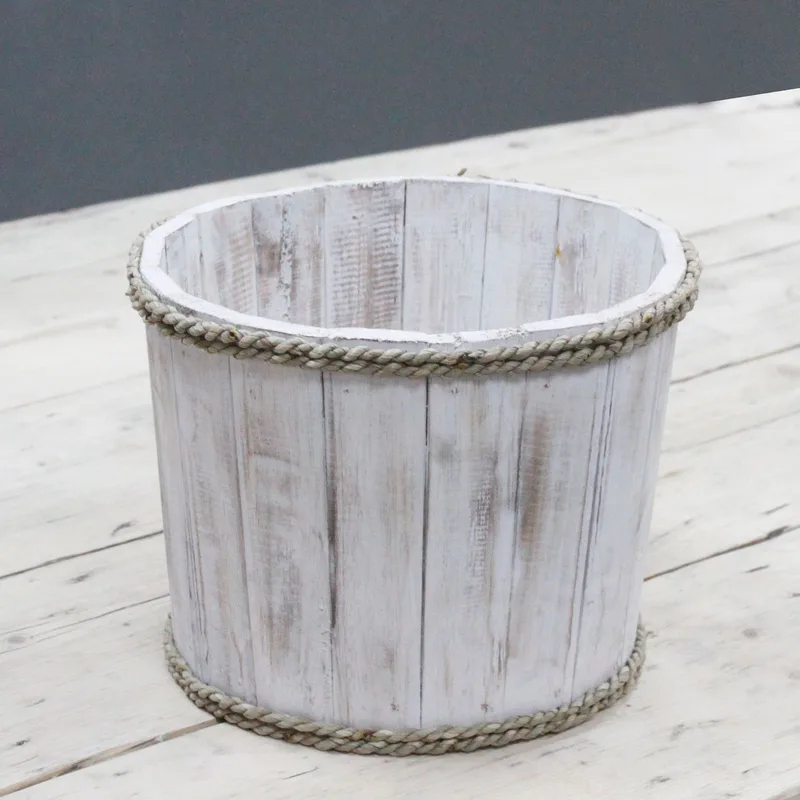 Small Nautical Display Tub Whitewash 21x29cm — foto 2