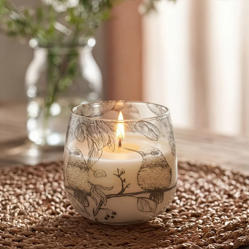 Medium Glass Jar Candele Drawn by Flame — foto 1