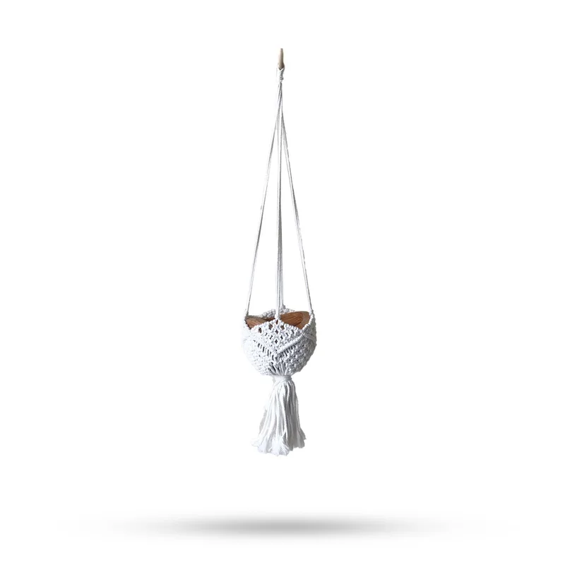 Macrame Pot Porta Decorative Naturale