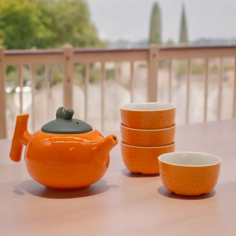 Herbal Arancia Teapot Set Pot & Four Cups — foto 5