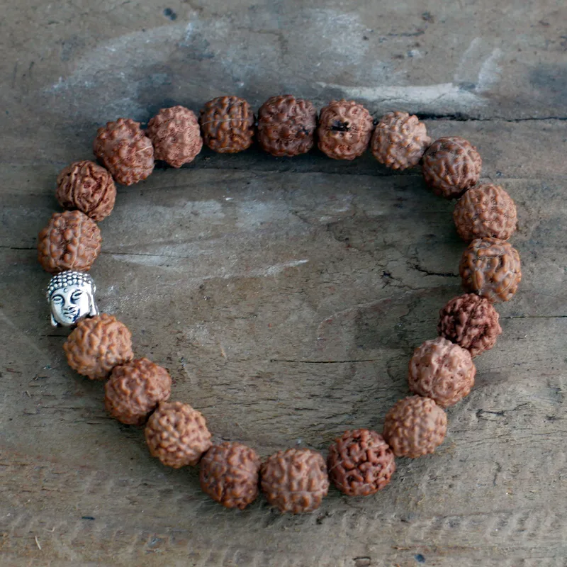 Rudraksha Buddah Bangle Mala - Brown — foto 3