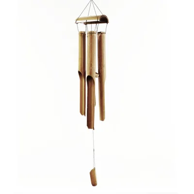 Bamboo Windchime - Naturale finish - 4 Large Tubes