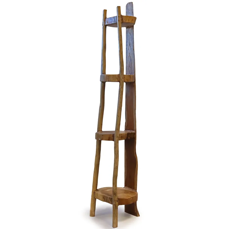 Naturale Teak Corner Unit 4 Shelves 135cm high — foto 3