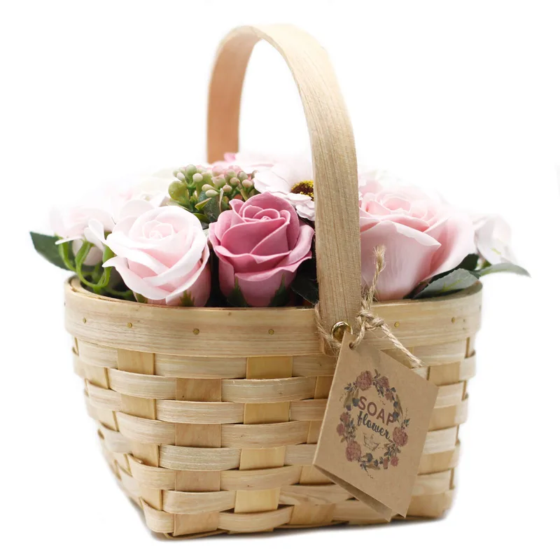 Large Pink Bouquet in Wicker Basket — foto 2