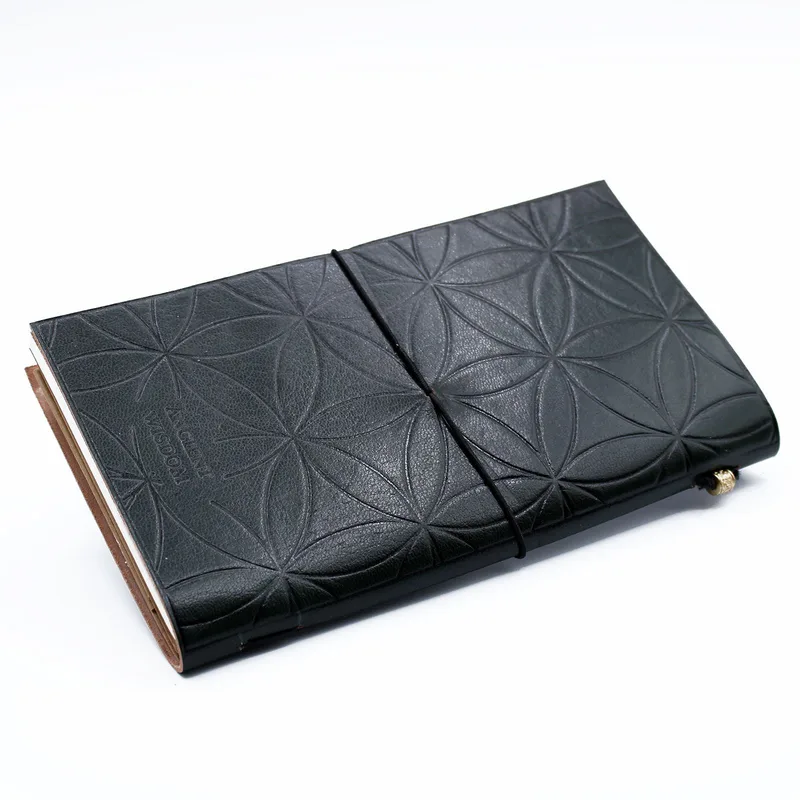 Fatto a mano Leather Journal Fiore of Life Verde — foto 1