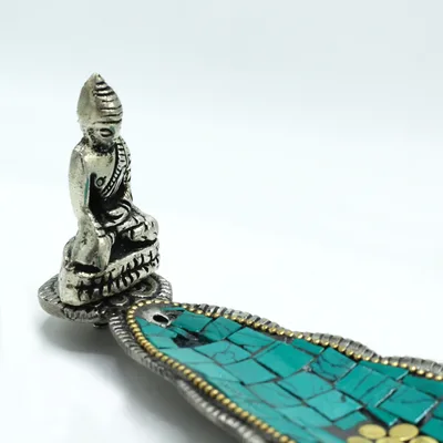 Buddha Long Leaf Tibetan Decor Incenso Porta — foto 2