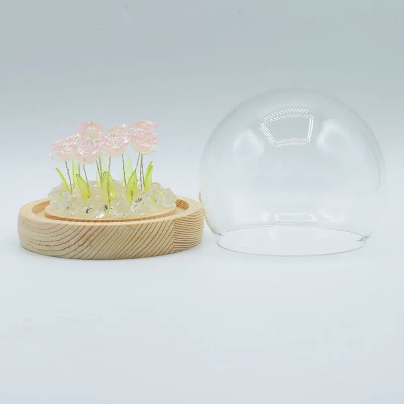Floral Glow Garden Dome 10 Pink Roses LED USB — foto 2