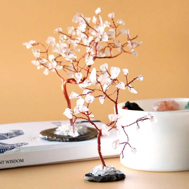 Gemstone Albero - Rock Quartz on Nero Agate Base (35 stones) — foto 3