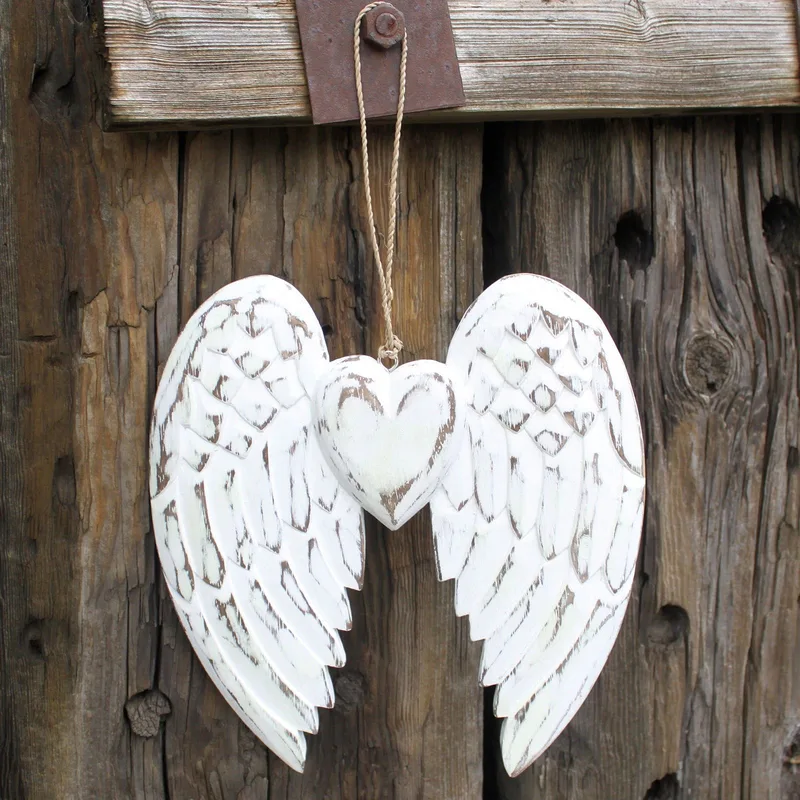 Hand Crafted Double Angel Wing & Heart 24cm — foto 2