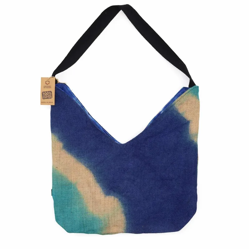 Soft Blend Shoulder Tote Denim Blu — foto 4