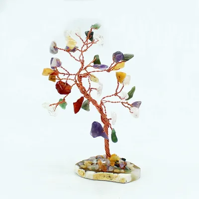 Gemstone Albero - Multi Stones on Naturale Agate Base (35 stones) — foto 2