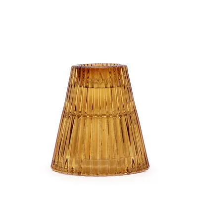 Set of 2 Flip Dinner Candela / Tealight Porta - Antique Ambra