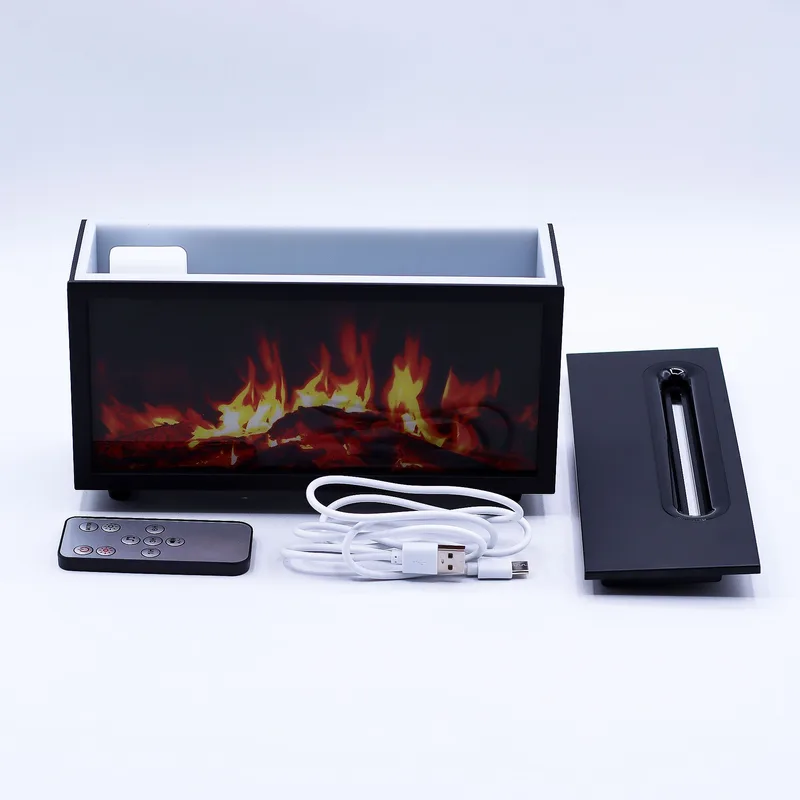 Flame Effect Aroma Diffusore with Birdsound Nero USB Colour Change — foto 1