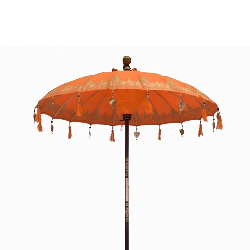 Bali Patio Parasol Cotton Arancia Decor 2m