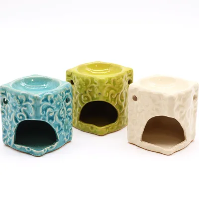 Classic Small Square Floral Olio Burners (aast) — foto 2