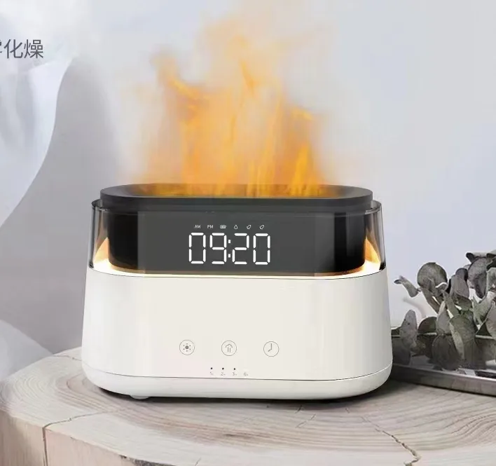 Modern Aroma Diffusore - Led Clock - USB-C - Flame Effect — foto 2