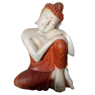Hand Carved Buddha Statue 30cm Thinking — foto 2