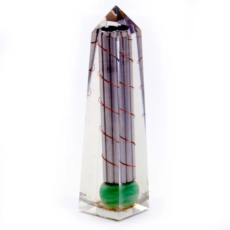 Orgonite Obelisk Power Point Verde Aventurine 110x30 mm