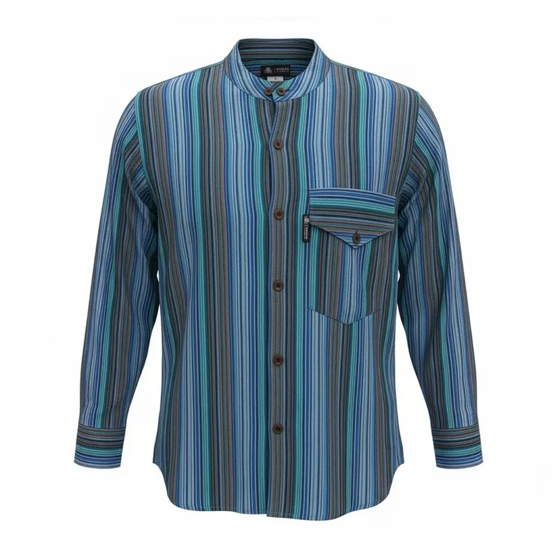 Nomad Sari Grandad Shirt Turquoise Large — foto 1
