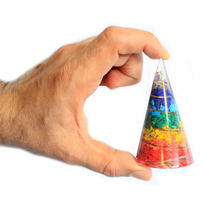 Orgonite Cone 80mm Multichip — foto 1