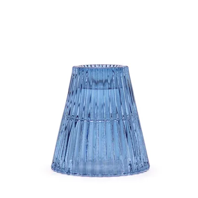 Set of 2 Flip Dinner Candela / Tealight Porta - Royal Blu