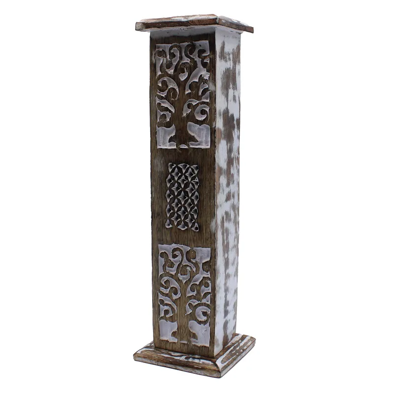 Bianco Washed Incenso Porta Smoke Tower
