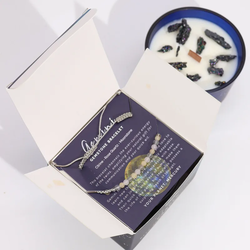 Zodiac Crystal Candela with Gemstone Bracelet Gemini — foto 1