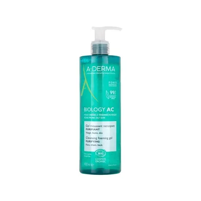 A-Derma  Gel Limpiador Purificante Biology AC 400ml