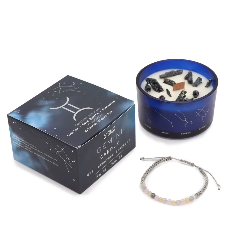 Zodiac Crystal Candela with Gemstone Bracelet Gemini — foto 2